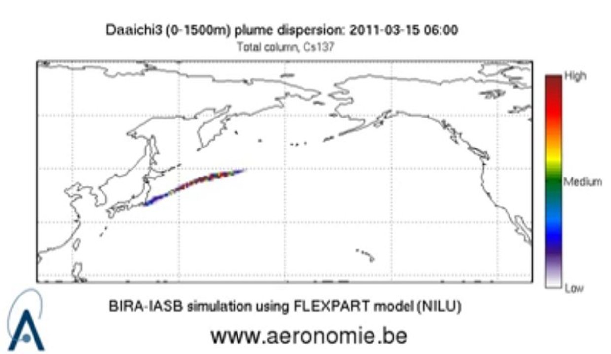Animation : le nuage radioactif japonais