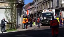 Un camion de Bruxelles propreté fonce dans un tram de la Stib