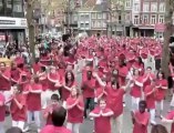 Flash mob des élèves de l'eesscf place verte à Verviers
