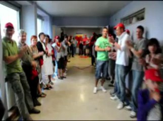 Action syndicale au bois de l'abbaye à Seraing