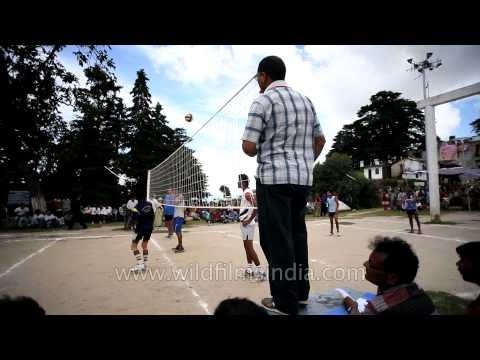 Volleyball match between Almora and Rudrapur in Devidhura