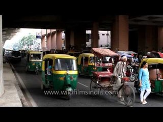 Commuters coming out of metro station