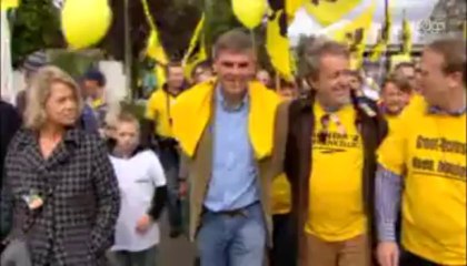 Manifestation d'extrémistes flamands à Linkebeek