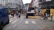 Le centre de Verviers en travaux