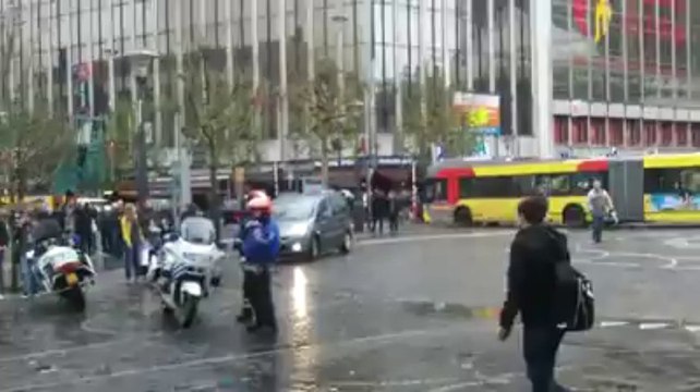 Tuerie à Liège: ambiance autour de la place St-Lambert.