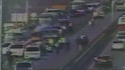 Gigantesque carambolage en Corée du Sud