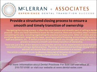 Selling a Dental Practice - Top 5 Reasons to Hire a Practice Broker-pt 2