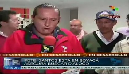 Santos se reunió con campesinos en Boyacá