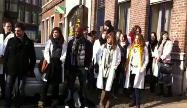 Manifestation des étudiants en médecine de l'ULG