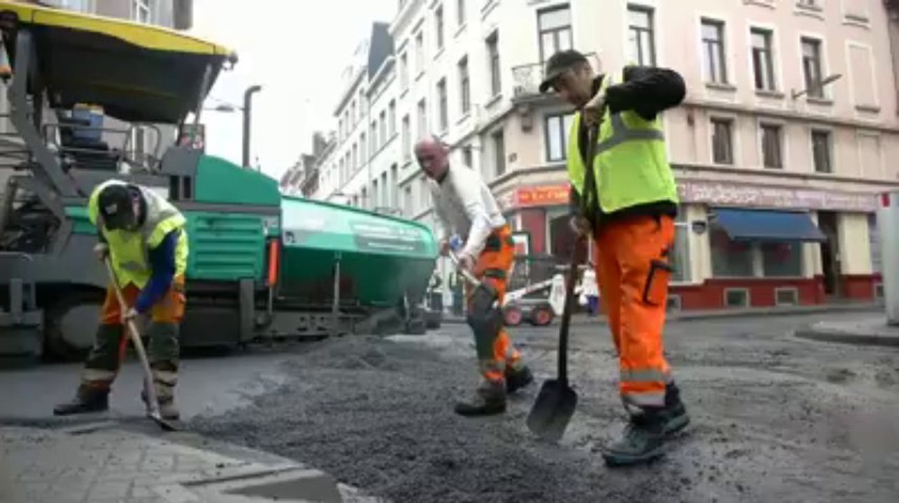 Bruxelles: travaux sur la Chaussee de Louvain