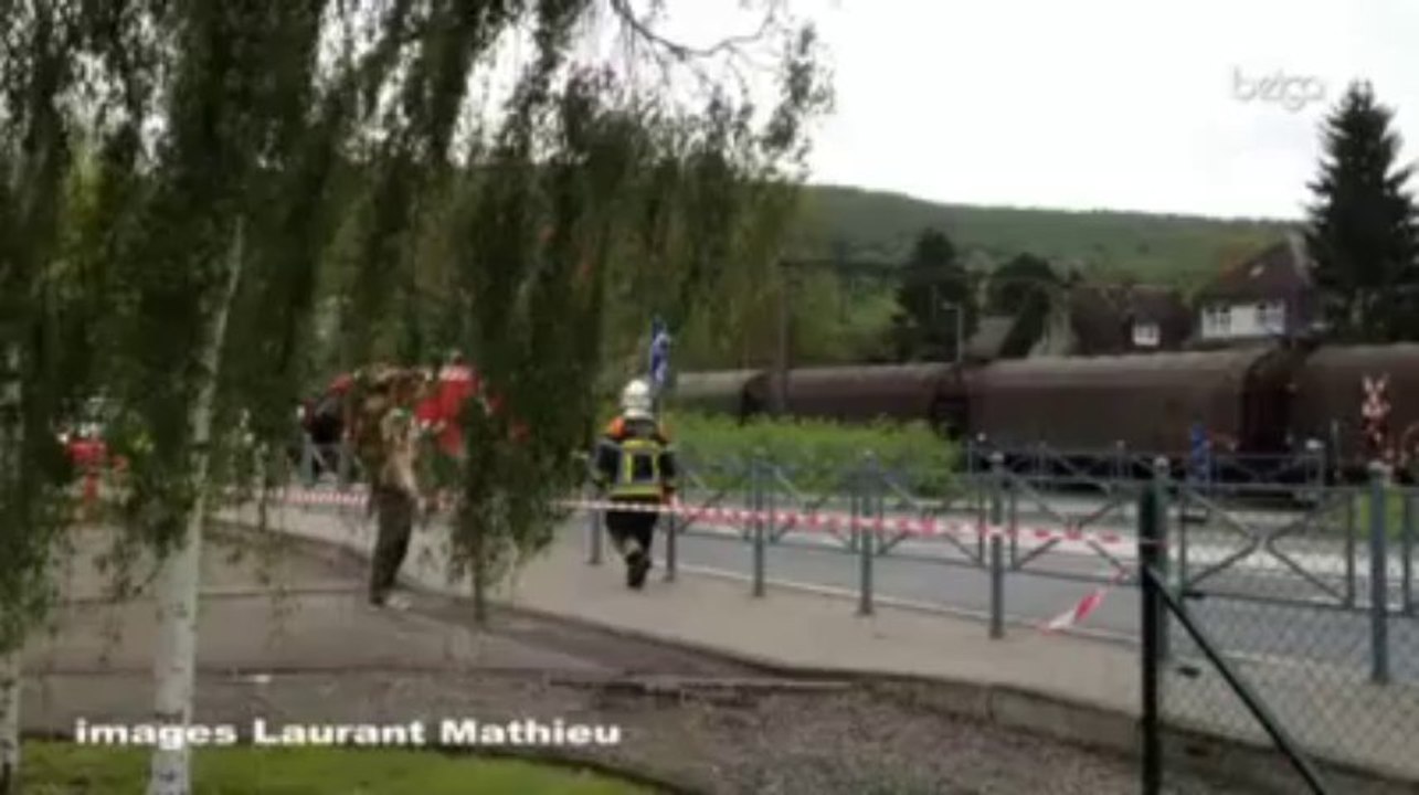 Godinne: colision entre deux trains de marchandises