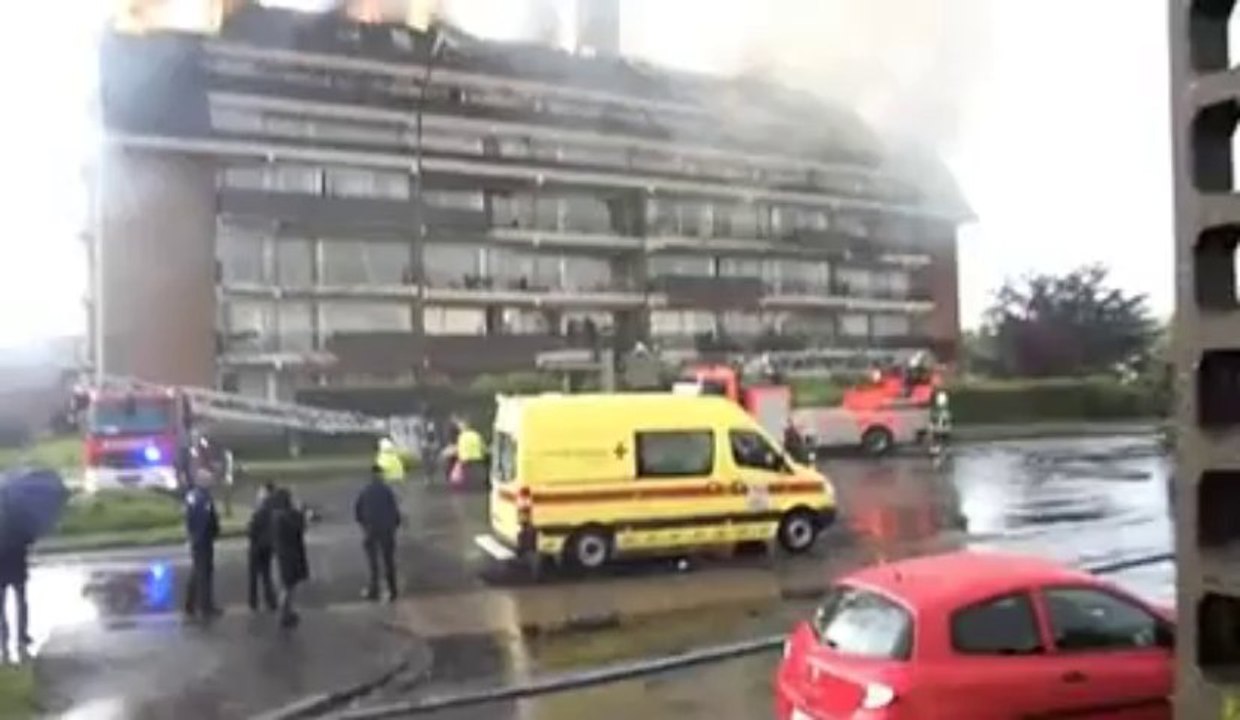 Incendie à Saint-Ghislain: les premiers soins sur les 3 pompiers blessés