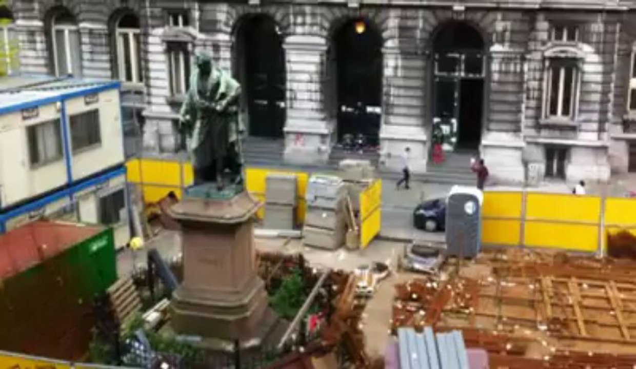 Liège: visite du chantier de L'Emulation