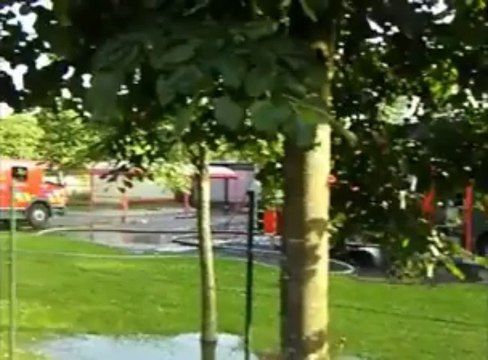 Feu dans les anciens bâtiments d'une école rue Liénaux