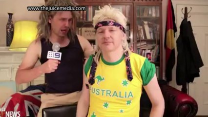 Assange canta en parodia política