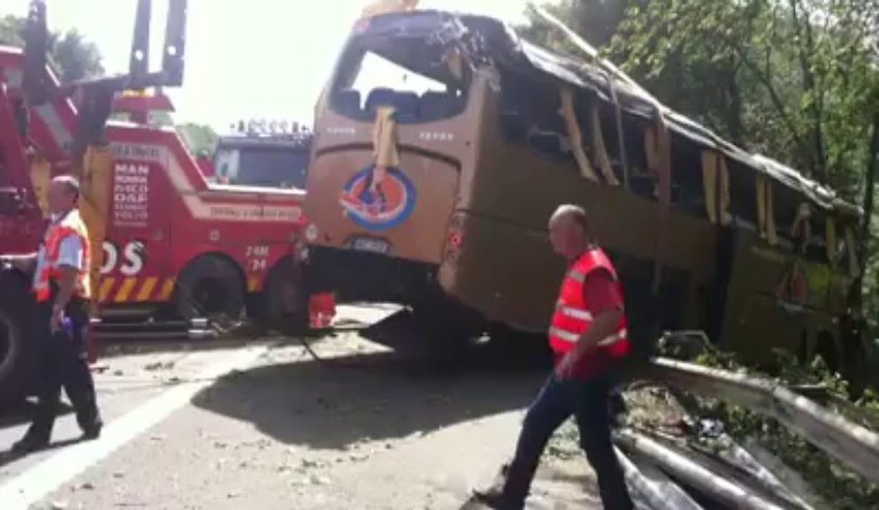 Accident de car à Soumagne E40