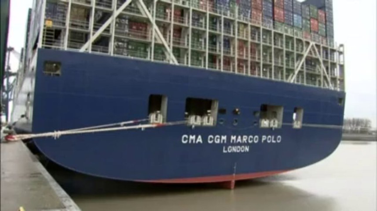 Le Marco Polo, le plus grand porte-conteneurs au monde