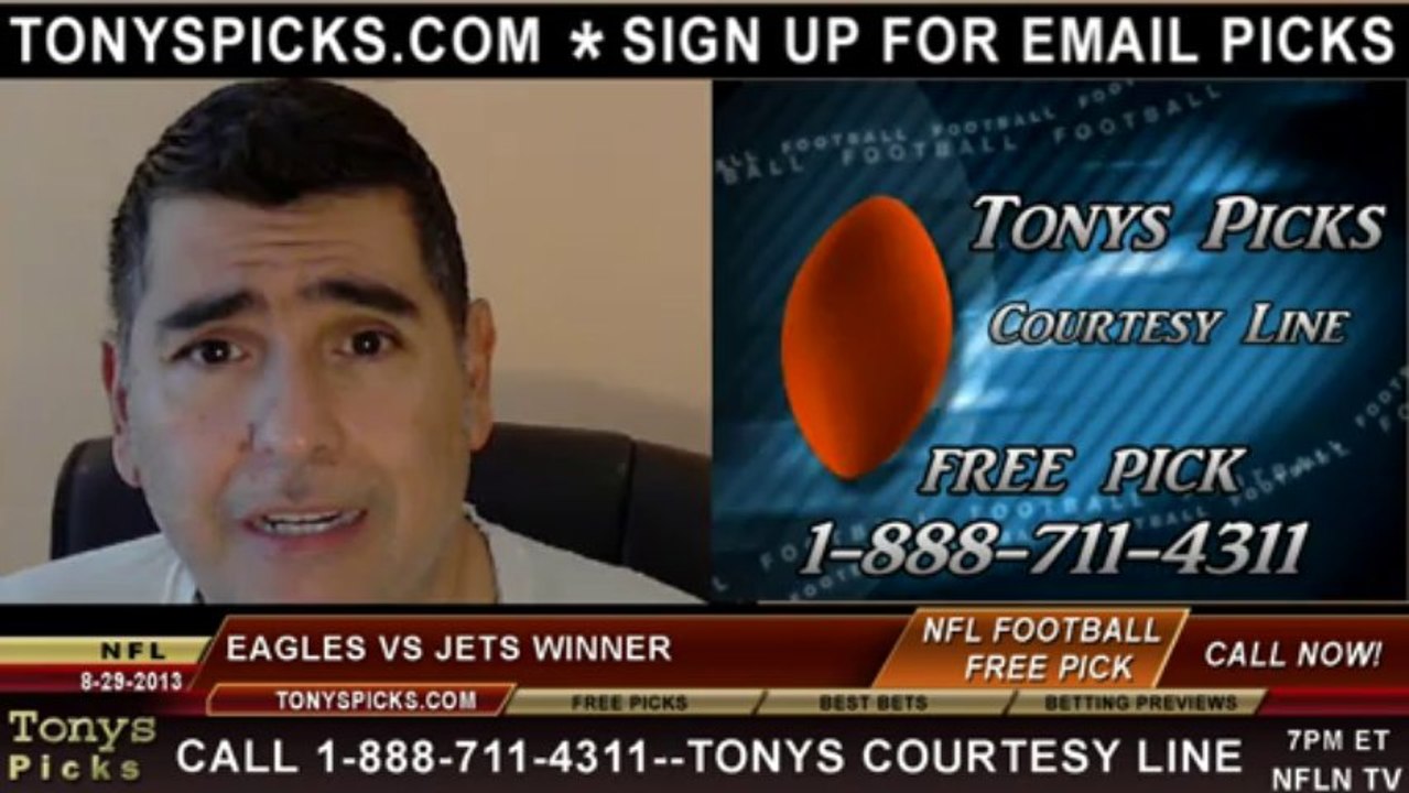 New York Jets vs. Philadelphia Eagles Pick Prediction NFL Pro Football Odds Preview 8-29-2013