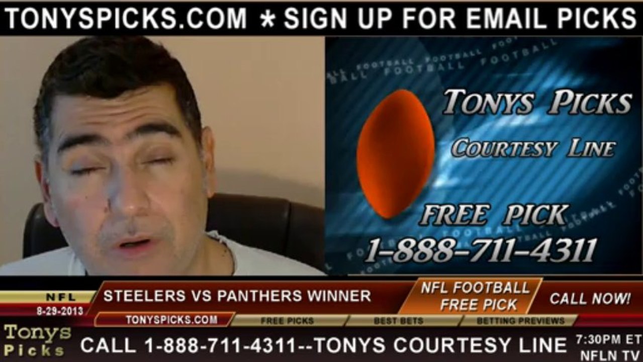 Carolina Panthers vs. Pittsburgh Steelers Pick Prediction NFL Pro Football Odds Preview 8-29-2013