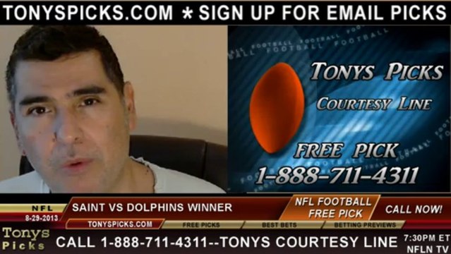 Miami Dolphins vs. New Orleans Saints Pick Prediction NFL Pro Football Odds Preview 8-29-2013