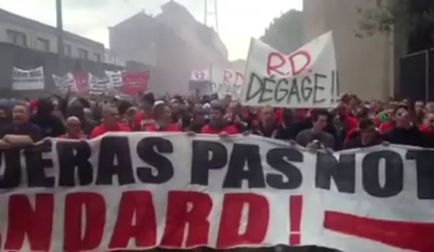 Les supporters du Standard manifestent à Sclessin (1)