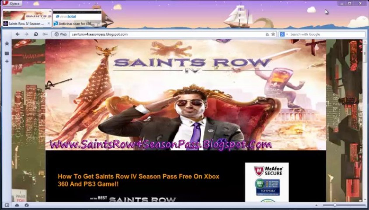Saints Row 4 Season Pass Redeem Code - Xbox 360 / PS3