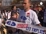 Paris Otomobil Fuarı'nda işçi eylemleri