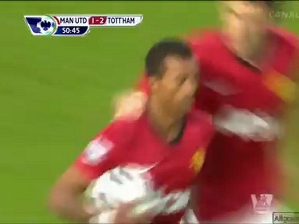 Manchester United 1-2 Tottenham Hotspur Nani goal FutbolManiak.eu
