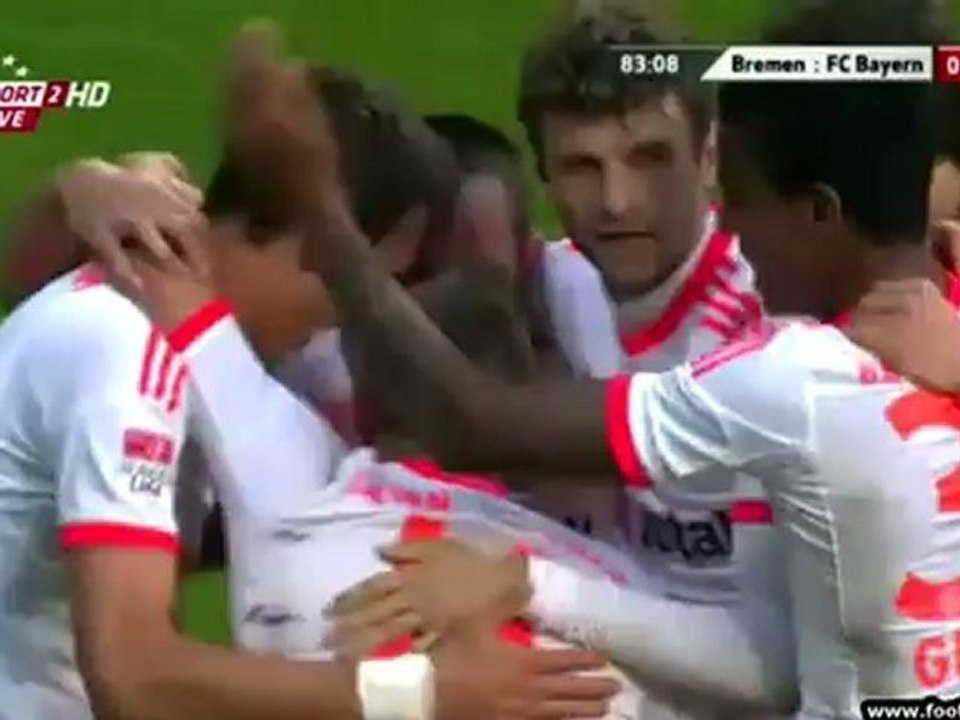 Werder Bremen 0-2 Bayern Monachium Mandźukić goal FutbolManiak.eu