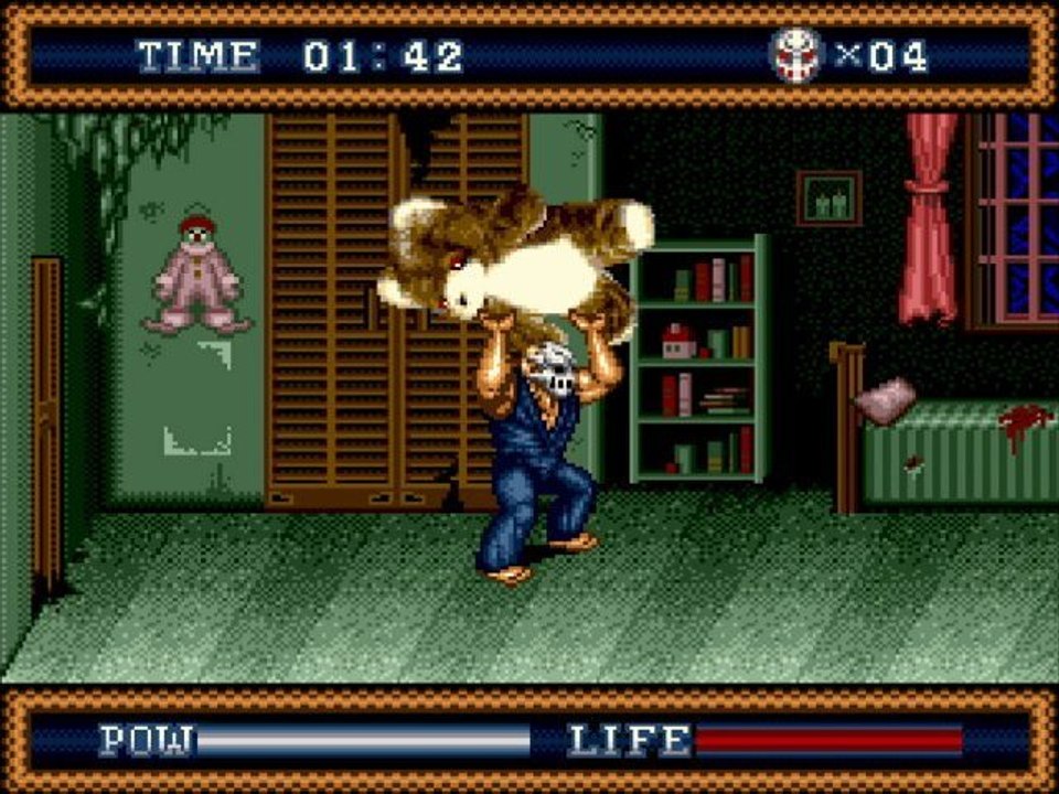 Walkthrough Splatterhouse 3 [Stage 3 : Mansion 3rd floor] Gentil le nounours !