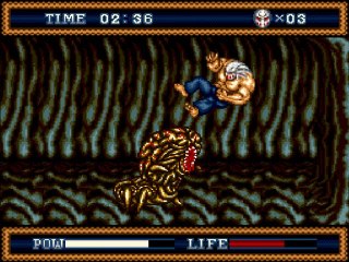 Walkthrough Splatterhouse 3 [Stage 4 : Mansion Basement] C'est une limace ?