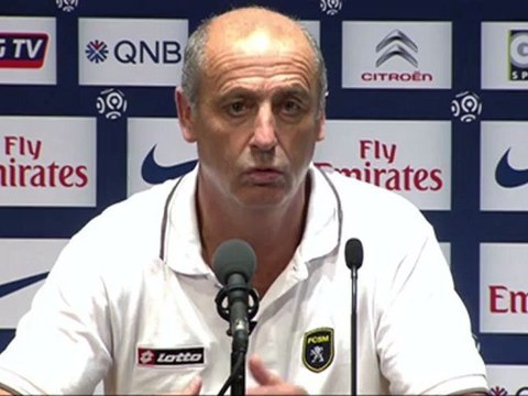 Conférence de presse Paris Saint-Germain - FC Sochaux-Montbéliard : Carlo ANCELOTTI (PSG) - Eric HELY (FCSM) - saison 2012/2013