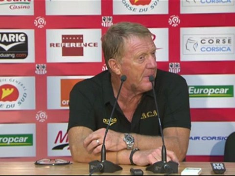 Conférence de presse AC Ajaccio - Stade Brestois 29 : Alex DUPONT (ACA) - Landry CHAUVIN (SB29) - saison 2012/2013