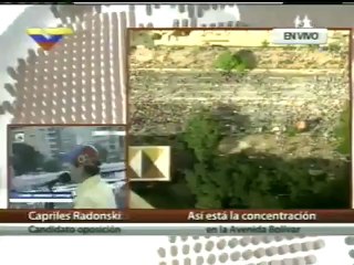 (Vídeo) Simpatizantes de Capriles se retiran en pleno discurso