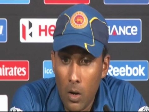 Sri Lankan captain talks to reporters after win against WI (Sep 29,2012)