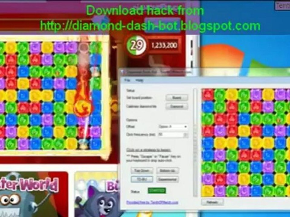 Diamond Dash Bot Hack - FREE Download - October 2012 Update