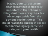 Steaming your Carpets