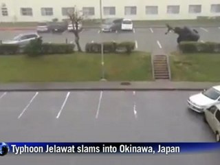 Powerful typhoon in Japan lifts car into the air