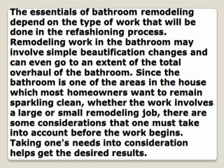 Bathroom Remodeling – A Professional Viewpoint