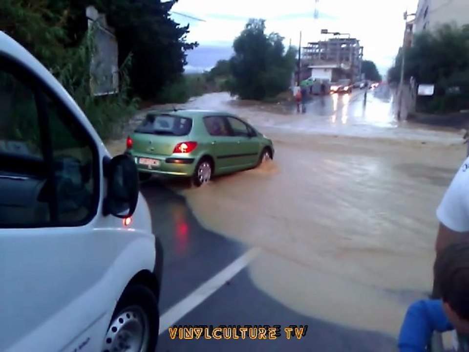Carretera a Torragüera cortada por el agua - Inundaciones 2012 -  Beniaján
