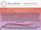 Consider A Lease When Buying A Dental Practice