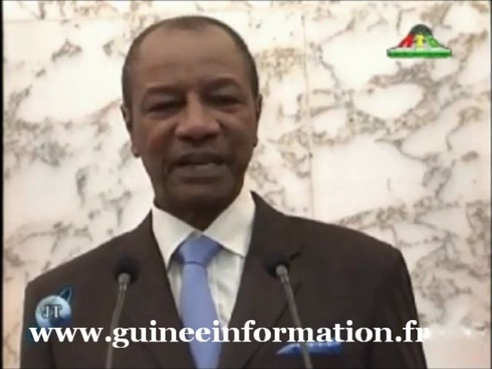 JT RTG DU 01.10.2012. Adresse d'Alpha Condé à la Nation, à l’occasion du 54ème Anniversaire de l’Indépendance : Je réitère aujourd’hui mon appel à organiser au plus vite les élections.