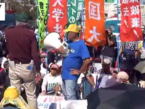 20121001 普天間 野嵩ゲート前 オスプレイ配備後 抗議集会 あーわからない！