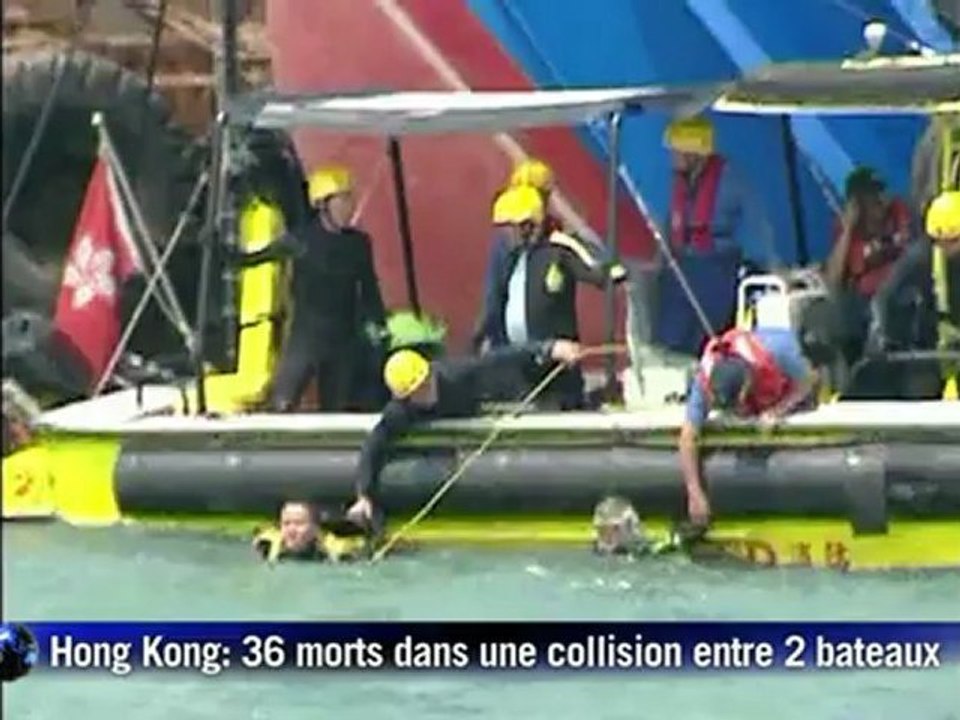 Collision entre deux bateaux de passagers à Hong Kong: 36 morts