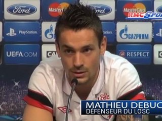 Rudi Garcia et Mathieu Debuchy avant Valence / Lille OSC