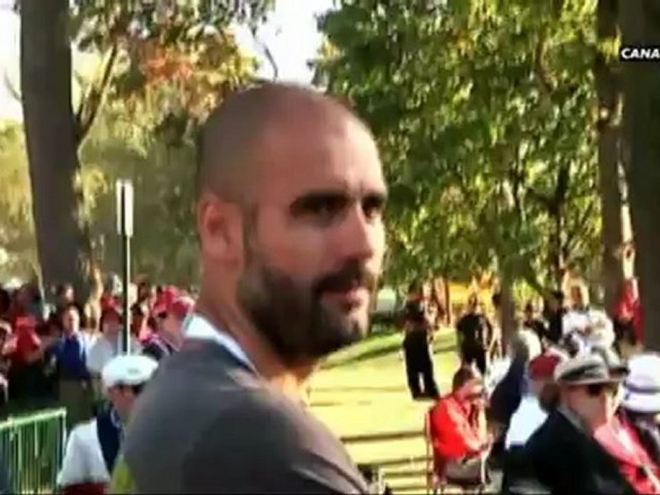 Pep Guardiola en la  Ryder Cup