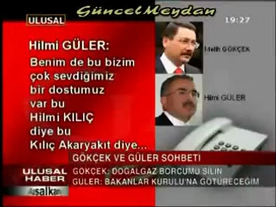 Hilmi Guler ve Melih Gokcek Telefon gorusmesi