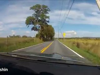Nissan GT R gets AIRBORNE then crashes on Backroad !!!!ORIGINAL!!!!!