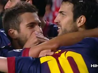 هدف برشلونة الثاني على بنفيكا - فابريجاس