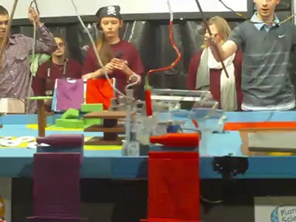 match 3ème place eurobot junior 2012  roue cassée fatal picard